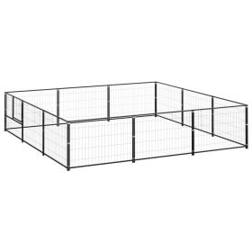 Dog Kennel Black 96.9 ftÂ¬â‰¤ Steel