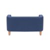 Bennett Linen Sofa Dog Bed with Removable Cushion for Pets Up to 66 lbs, Navy