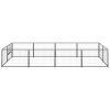 Dog Kennel Black 86.1 ftÂ¬â‰¤ Steel