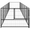 Dog Kennel Black 75.3 ftÂ¬â‰¤ Steel