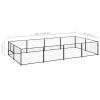 Dog Kennel Black 86.1 ftÂ¬â‰¤ Steel