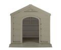 ECO Resin Dog House for Medium and Large Breeds, Taupe, 36"W