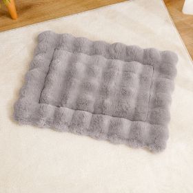 Winter Warm Cat Mat, Sleeping Plush Pet Mat (Option: Dark Grey-L)