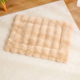 Winter Warm Cat Mat, Sleeping Plush Pet Mat (Option: Light coffee-L)