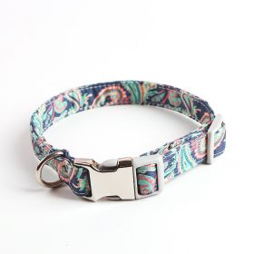 Fashion Cute Simple Pet Dog Collar (Option: Temperament Green-M)