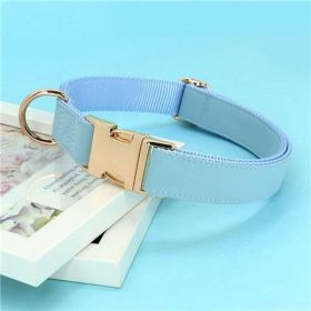 Gold Collar Dog Tag Anti Loss (Option: Water Blue-Usual-L)