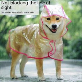 Pet Raincoat Dog Small Dog (Option: Pink-S)