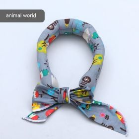 Pet Ice Scarf Summer Scarf Cooling And Heatstroke Prevention (Option: Animal World)