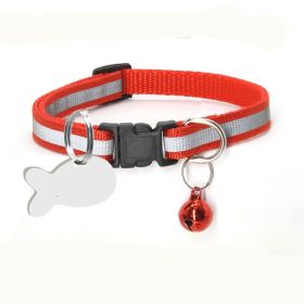 Nylon Reflective Collar Dog Cat (Option: Red-S)