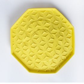 Pet Silica Gel Sucker Lick Mat (Option: Yellow-Suction Cup)