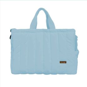 Pet Dog Bag Cat Portable Messenger Pet Products (Option: Light Blue-49X19X30cm)