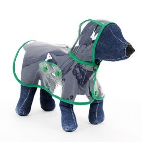 Pet Raincoat Dog Small Dog (Option: Green-S)