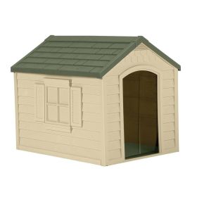 DH250 Durable Resin Snap Together Dog House with Removable Roof, Brown (Color: Brown)