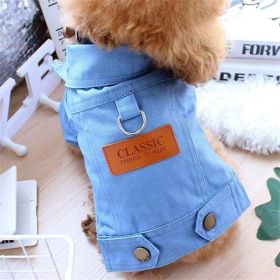 Dogcat Autumn Traction Denim Jacket (Option: Blue Traction Clothes-XS)