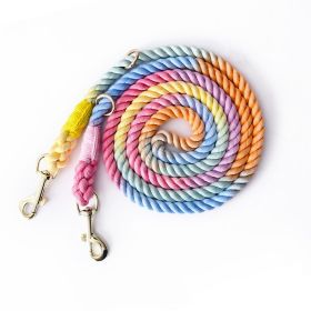 Multi Functional Dual Head Pet Dog Leash (Option: Macaroon)