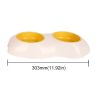 Egg-shaped Pet Bowl Drinking Water Single Bowl Double Bowl Dog Bowls Cute Pet Feeding Bowl Egg Yolk Shaped Food And Water Elevated Bowl Feeder