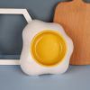 Egg-shaped Pet Bowl Drinking Water Single Bowl Double Bowl Dog Bowls Cute Pet Feeding Bowl Egg Yolk Shaped Food And Water Elevated Bowl Feeder