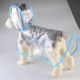 Pet Raincoat Dog Small Dog (Option: Blue-S)