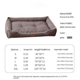 Bite Resistant Waterproof Dog Mat (Option: Gray-M)