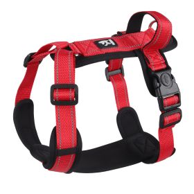 Dog Hand Holding Rope Chest Strap Reflective Vest Explosion-proof Medium Large Dog Pet Traction Dog Leash (Option: Red-M)