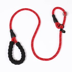 P Chain Pet Hand Holding Rope Reflective Silk Explosion-proof Pet Traction (Option: Red-S Diameter 8mm-1.4M)