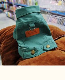 Dogcat Autumn Traction Denim Jacket (Option: Green Traction Clothes-M)