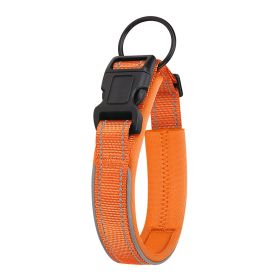 Pet Dog Reflective Polyester Collar (Option: Orange-L)